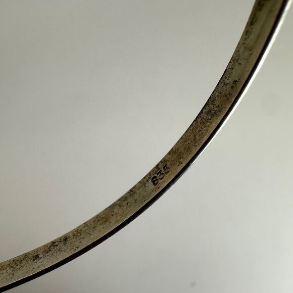 Vintage stamped 835 diamond cut design bangle bracelet! - Picture 6 of 7